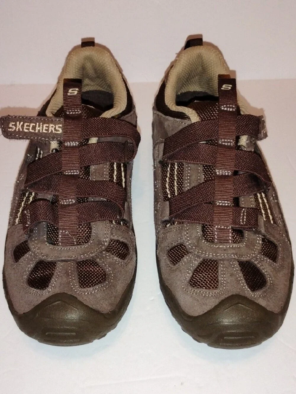 P-036 Skechers Women's Brown and Tan with Intuition Strap